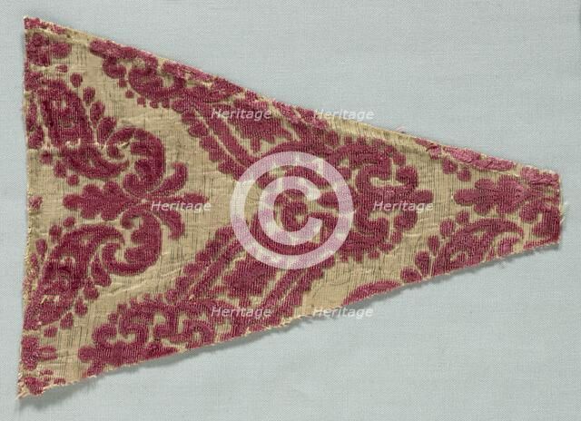 Velvet Fragment, 1650-1699. Creator: Unknown.