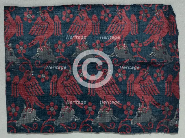 Velvet Fragment, 1375-1399. Creator: Unknown.