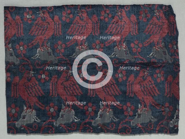 Velvet Fragment, 1375-1399. Creator: Unknown.