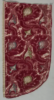 Velvet Fragment (of a Chasuble ?), 1400-1420. Creator: Unknown