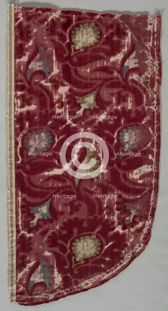 Velvet Fragment (of a Chasuble ?), 1400-1420. Creator: Unknown.