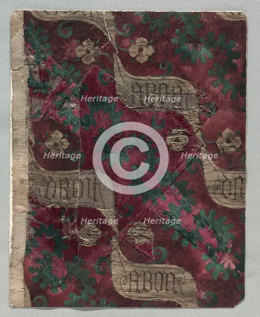 Velvet Fragment, c. 1385-1402. Creator: Unknown.