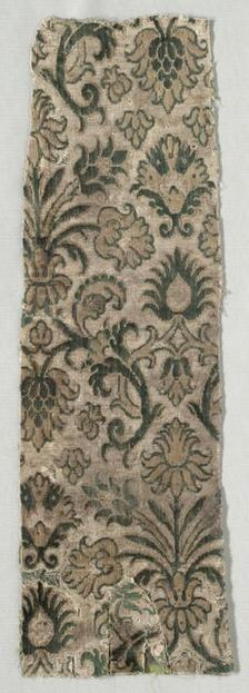 Velvet Fragment, c. 1600. Creator: Unknown