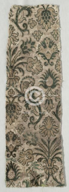 Velvet Fragment, c. 1600. Creator: Unknown.