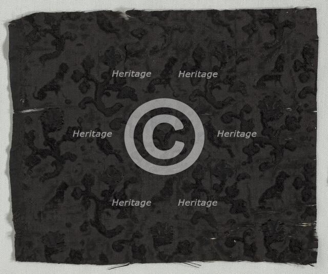 Velvet Fragment, c. 1700. Creator: Unknown.