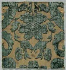 Velvet Fragment, early 1600s. Creator: Unknown