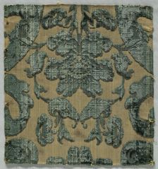 Velvet Fragment, early 1600s. Creator: Unknown