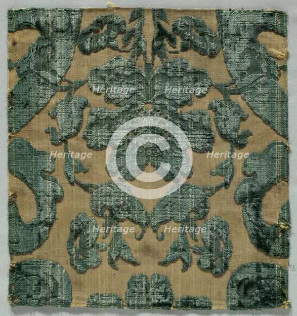 Velvet Fragment, early 1600s. Creator: Unknown.
