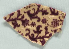 Velvet Fragment, early 1600s. Creator: Unknown