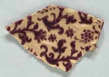 Velvet Fragment, early 1600s. Creator: Unknown