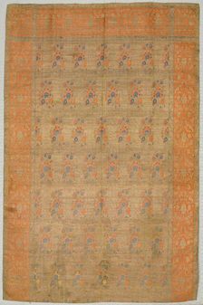 Velvet fragment from a palace curtain, 1700s. Creator: Unknown