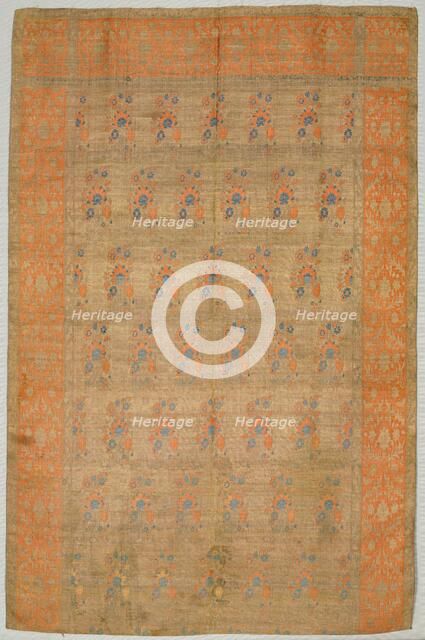 Velvet fragment from a palace curtain, 1700s. Creator: Unknown.