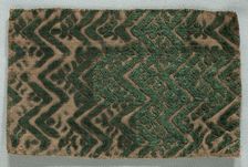 Velvet Fragment, late 1500s - 1600s. Creator: Unknown