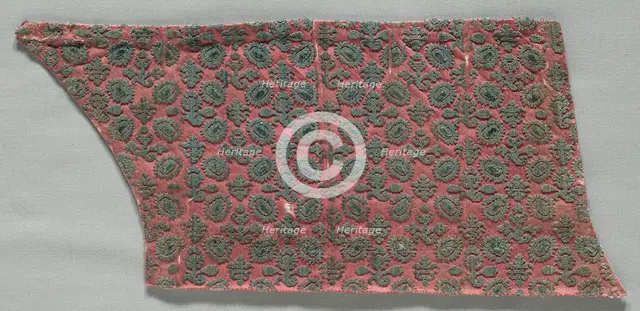 Velvet Fragment, late 1500s - 1600s. Creator: Unknown.