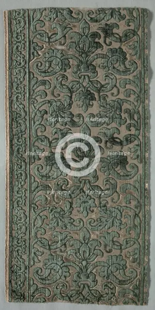 Velvet Fragment, late 1500s. Creator: Unknown.