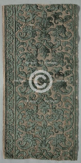 Velvet Fragment, late 1500s. Creator: Unknown.