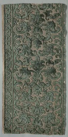 Velvet Fragment, late 1500s. Creator: Unknown