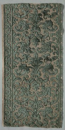 Velvet Fragment, late 1500s. Creator: Unknown