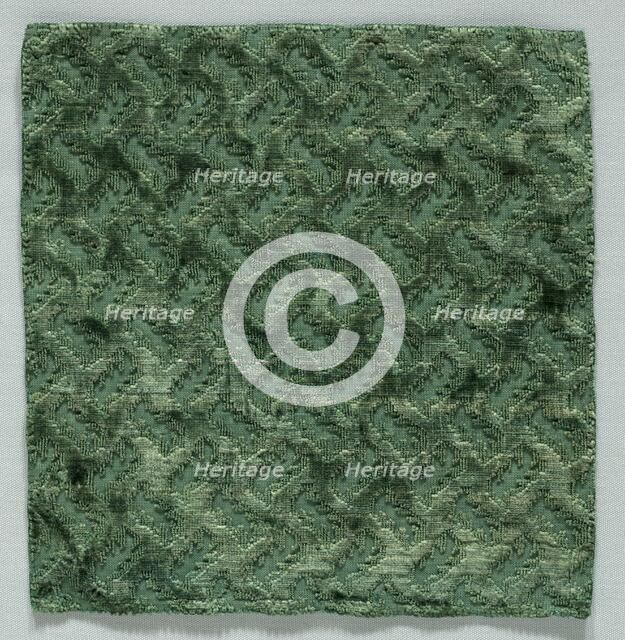 Velvet Fragment, late 1500s - early 1600s. Creator: Unknown.