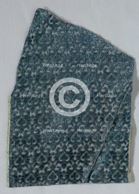 Velvet Fragment, late 1500s - early 1600s. Creator: Unknown.