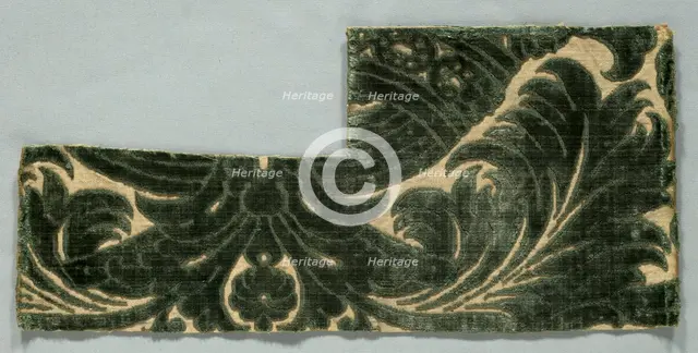 Velvet Fragment, late 1600s. Creator: Unknown.