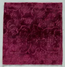 Velvet Fragment, late 1600s. Creator: Unknown