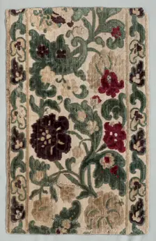 Velvet Fragment, late 1600s - early 1700s. Creator: Unknown