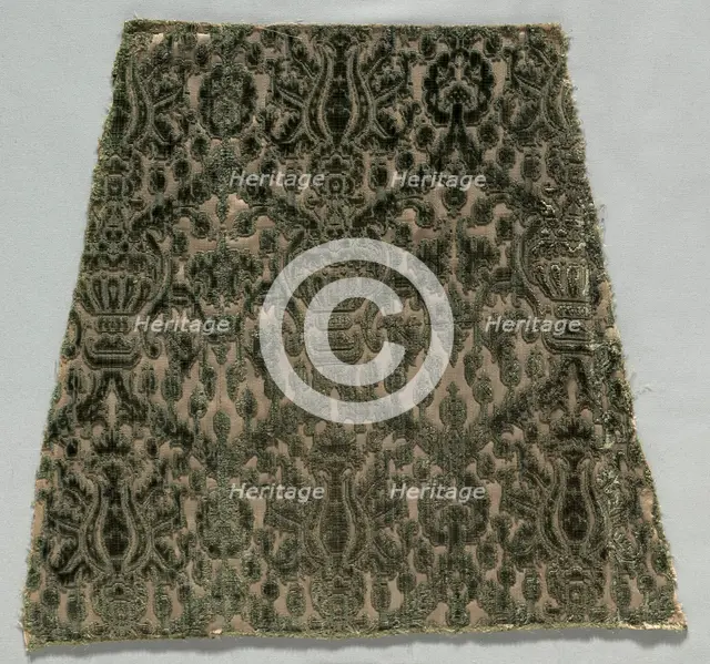 Velvet Fragments Sewn Together, late 1500s. Creator: Unknown.
