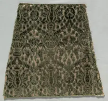 Velvet Fragments Sewn Together, late 1500s. Creator: Unknown