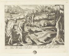 Venationes ferarum, avium, piscium (Hunts of wild animals, birds and fish). Plate 46, 1596. Creator: Hans Collaert the Younger