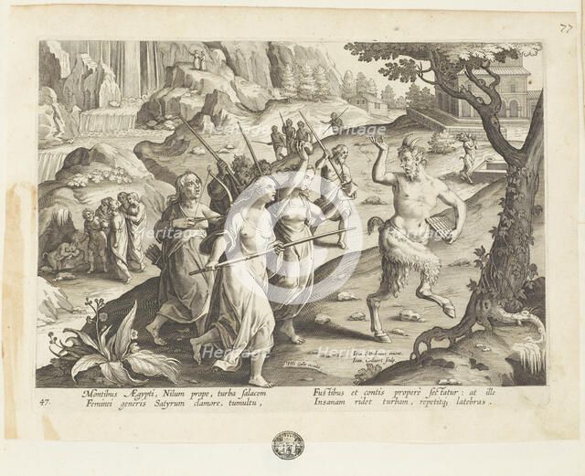 Venationes ferarum, avium, piscium (Hunts of wild animals, birds and fish). Plate 47, 1596. Creator: Hans Collaert the Younger.