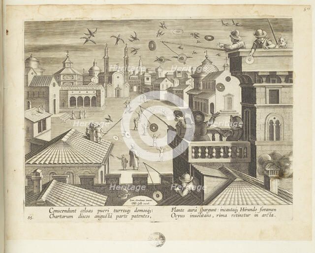 Venationes ferarum, avium, piscium (Hunts of wild animals, birds and fish). Plate 85, 1596. Creator: Hans Collaert the Younger.