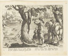 Venationes ferarum, avium, piscium (Hunts of wild animals, birds and fish). Plate 71, 1596. Creator: Hans Collaert the Younger
