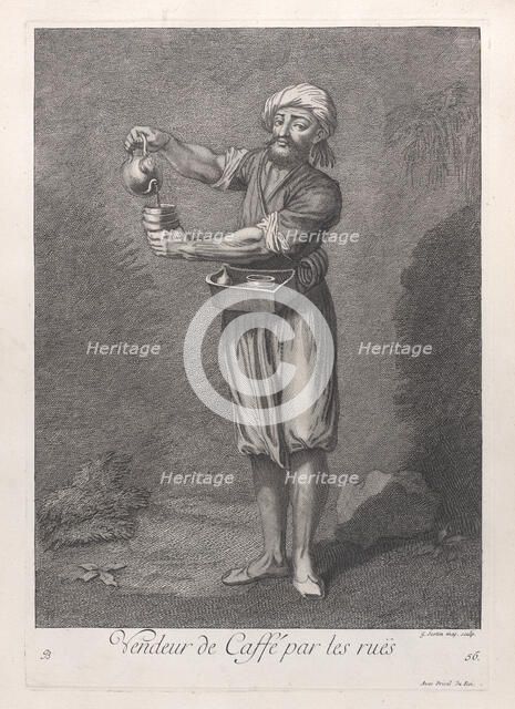 Vendeur de Caffé par les ruës, 1714-15. Creator: Unknown.