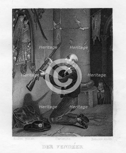 Vendee rebel, French Revolution, 1793 (c1833). Creator: Edouard Schuler.