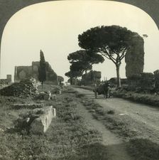 Venerable Tombs and Italian Rural Life beside the Appian Way, Rome, Italy c1930s. Creator: Unknown