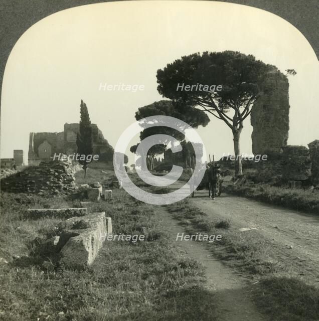 'Venerable Tombs and Italian Rural Life beside the Appian Way, Rome, Italy', c1930s. Creator: Unknown.