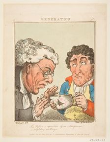 Veneration (Le Brun Travested, or Caricatures of the Passions), January 21, 1800. Creator: Thomas Rowlandson
