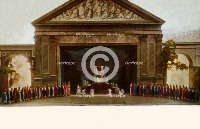 Veneration of the Cross, with choir, 1922. Creator: Henry Traut.