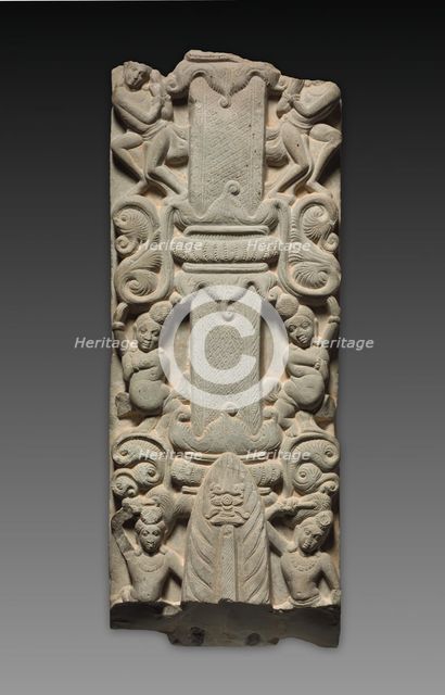 Veneration of the Buddha as a Fiery Pillar, late 100s-200s. Creator: Unknown.