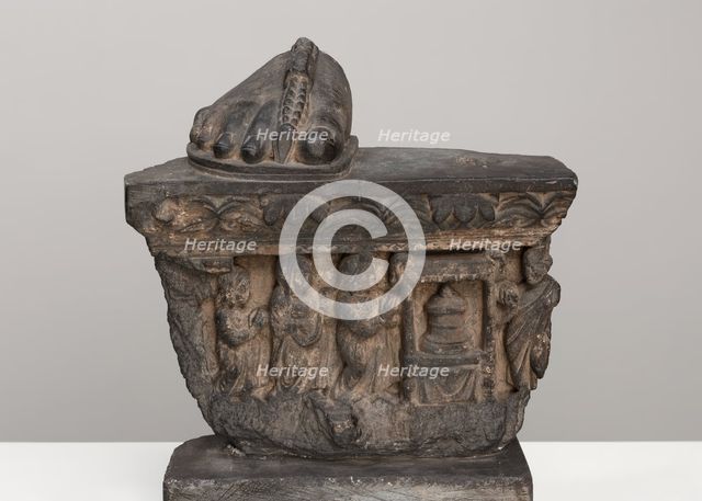 Veneration of the Buddha's Relics, Kushan period, 2nd/3rd century. Creator: Unknown.