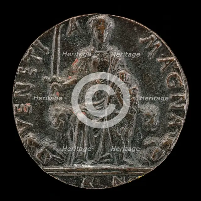 Venetia and Two Furies [reverse], c. 1454/1484. Creator: Antonello della Moneta.