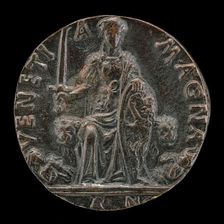 Venetia and Two Furies [reverse], c. 1454/1484. Creator: Antonello della Moneta