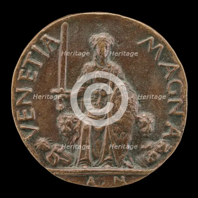Venetia and Two Furies [reverse], probably c. 1457. Creator: Antonio di Marco Gambello.