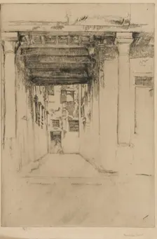 Venetian Court, 1879-1880. Creator: James Abbott McNeill Whistler