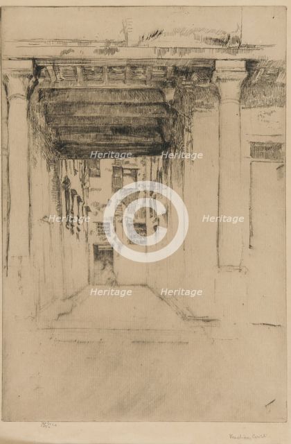 Venetian Court, 1879-1880. Creator: James Abbott McNeill Whistler.