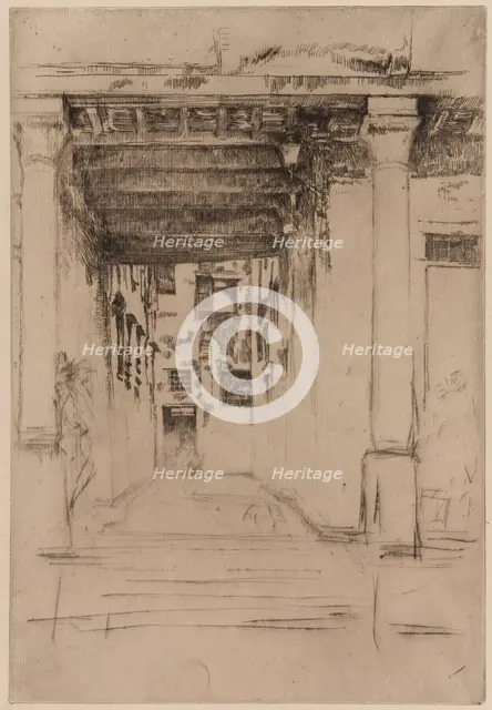 Venetian Court, 1879-1880. Creator: James Abbott McNeill Whistler.