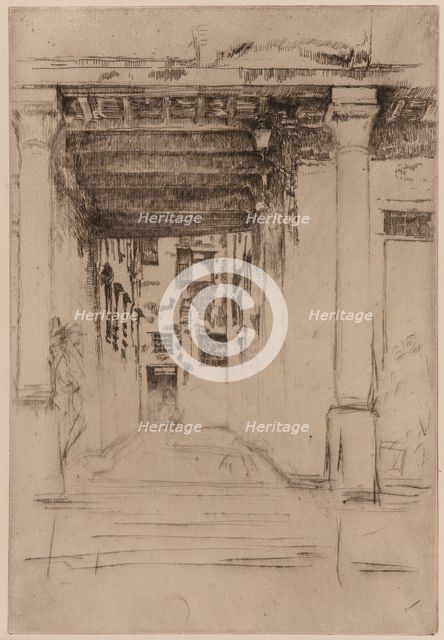 Venetian Court, 1879-1880. Creator: James Abbott McNeill Whistler.
