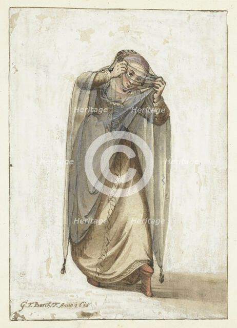 Venetian Courtisane, c.1660-c.1687. Creator: Gerard ter Borch I.