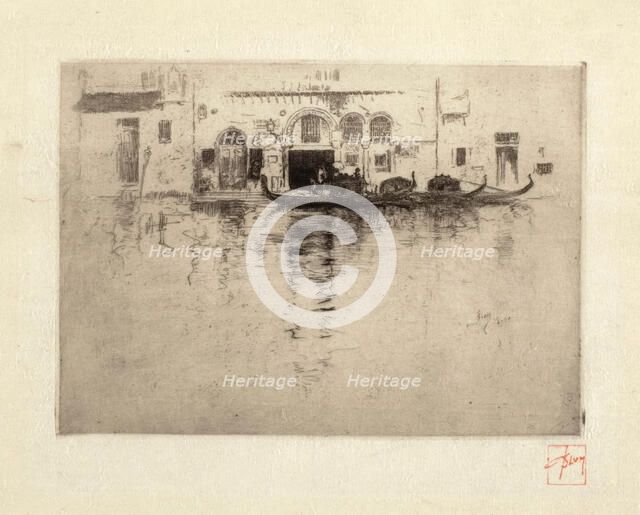Venetian Canal, 1880-1886. Creator: Robert Frederick Blum.